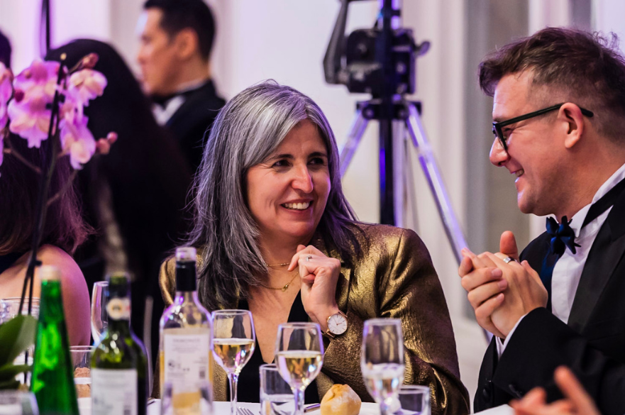 MBA alumni share stories and laughter at the gala dinner